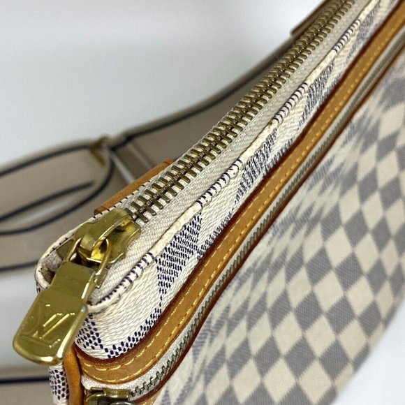 LOUIS VUITTON N51112 DamierAzur Pochette Bosphore Crossbody Shoulder Bag White - Picture 15 of 16